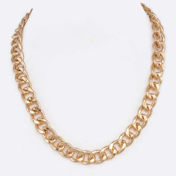J. Elise Boutique Jewelry - Gold Chunky Chain Link Iconic Necklace